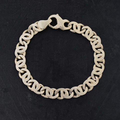 Wide Mariner Link Bracelet, 7"