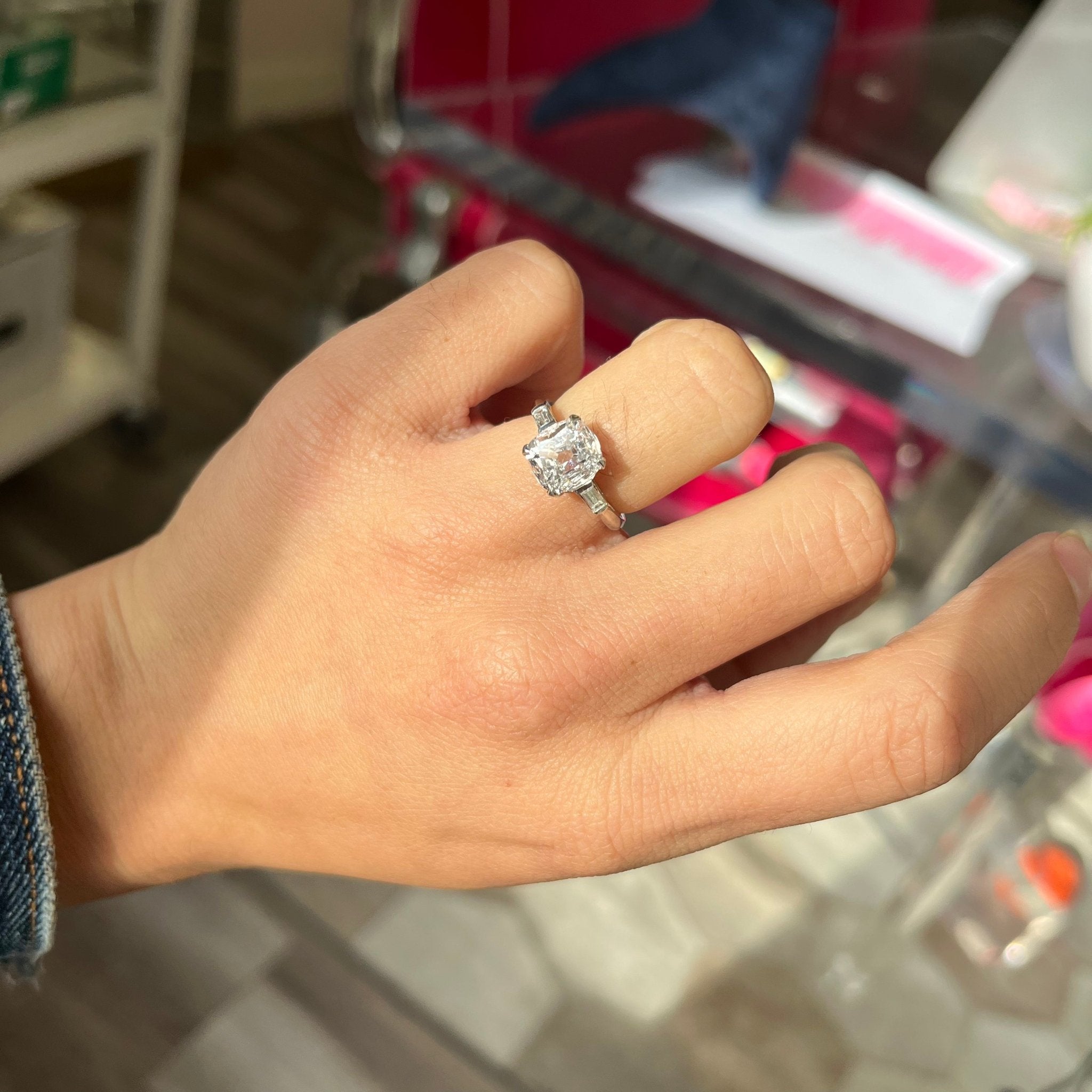 1.50ct Cushion Cut Diamond Ring
