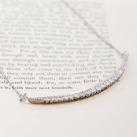 1.50ctw Antique Diamond Crescent Pendant