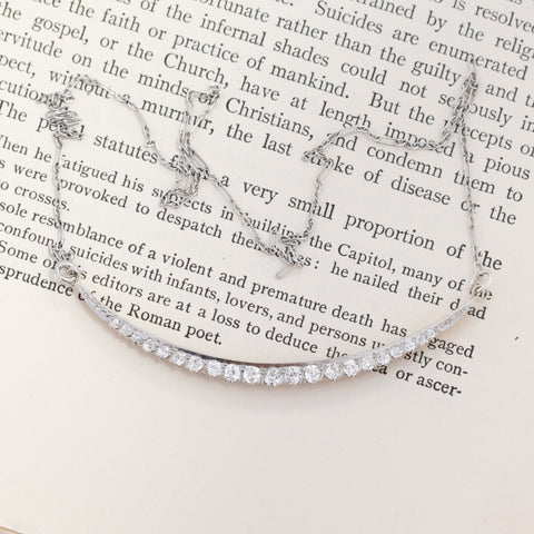 1.50ctw Antique Diamond Crescent Pendant