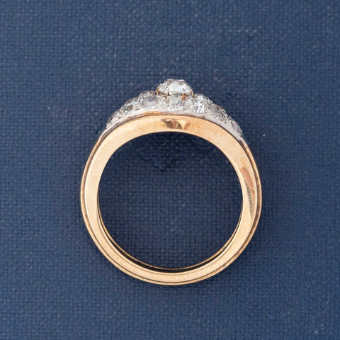 1.50ctw Antique Old Mine Cut Diamond Cluster Ring
