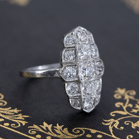 1.50ctw Edwardian Diamond Dinner Ring