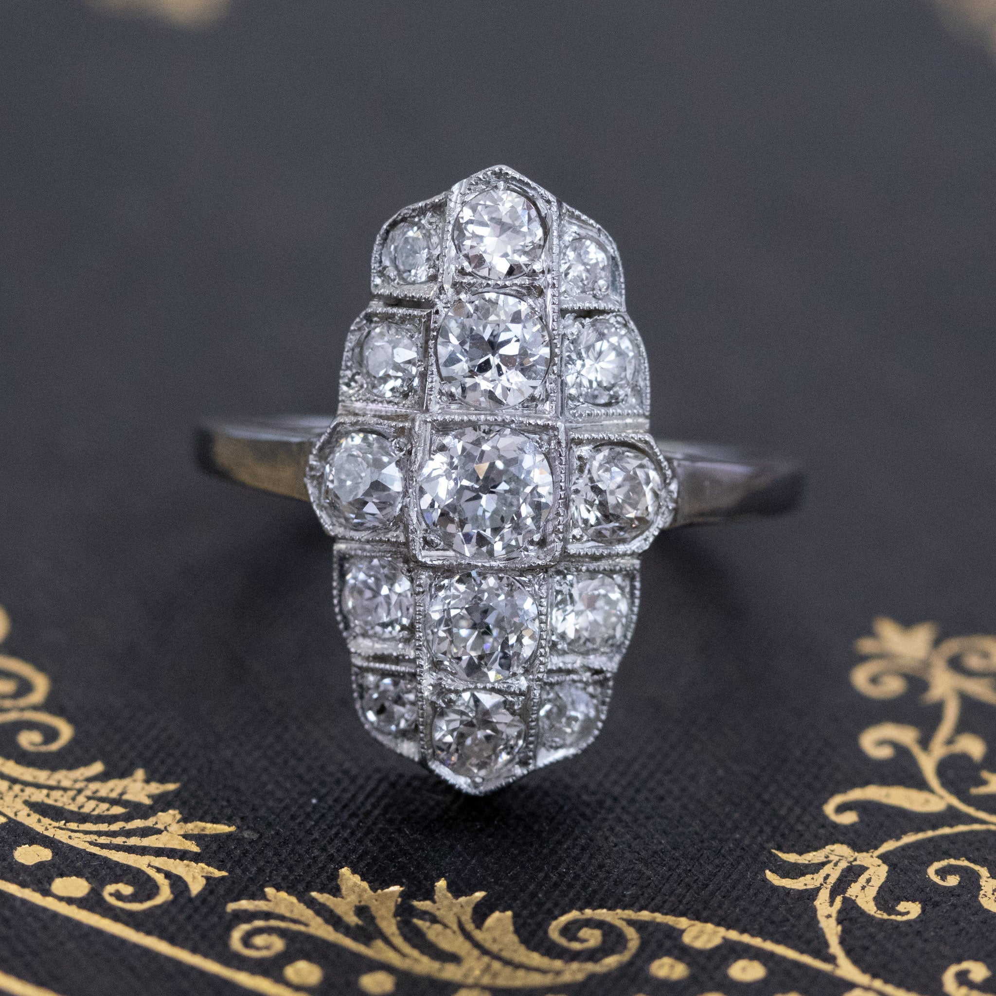 1.50ctw Edwardian Diamond Dinner Ring
