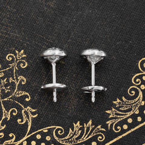 1.50ctw Old European Cut Diamond Stud Earrings