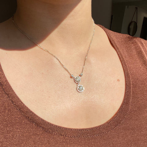 1.50ctw Old Mine Cut Diamond Drop Pendant