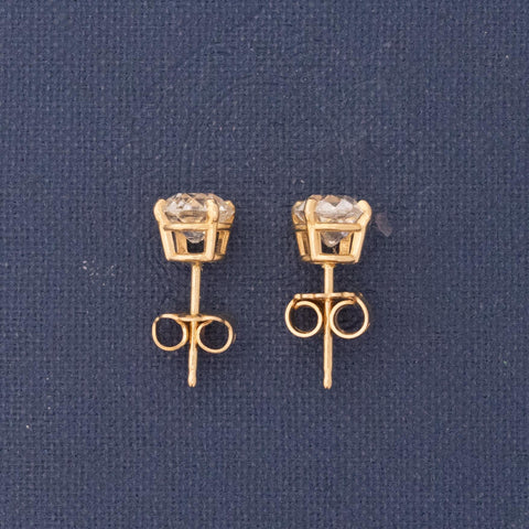 1.50ctw Old Mine Cut Diamond Stud Earrings