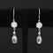 2.00ctw Vintage Briolette Cut Diamond Drop Earrings
