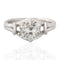 1.51ct Cushion Cut Diamond Scroll Ring, GIA