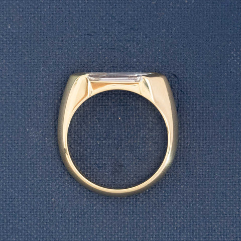 1.51ct Kite Step Cut Diamond Half Bezel Solitaire, GIA J VVS1