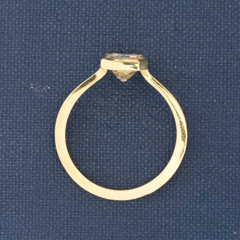 1.52ct Emerald Cut Diamond Bezel Solitaire, GIA