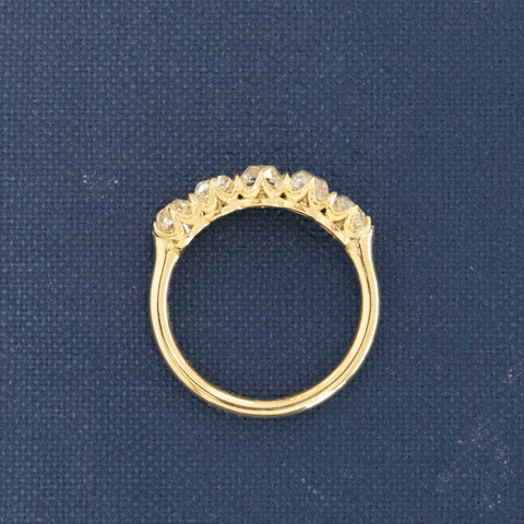 1.52ctw Old Mine Cut Diamond 5-Stone Band