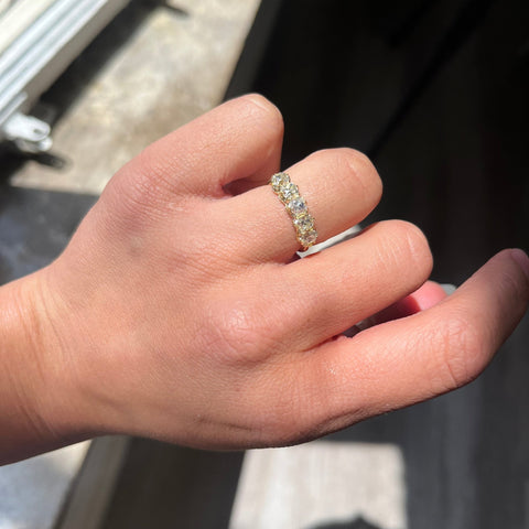 1.52ctw Old Mine Cut Diamond 5-Stone Band