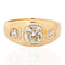 1.52ctw Old Mine Cut Diamond Bezel Trilogy Ring, GIA