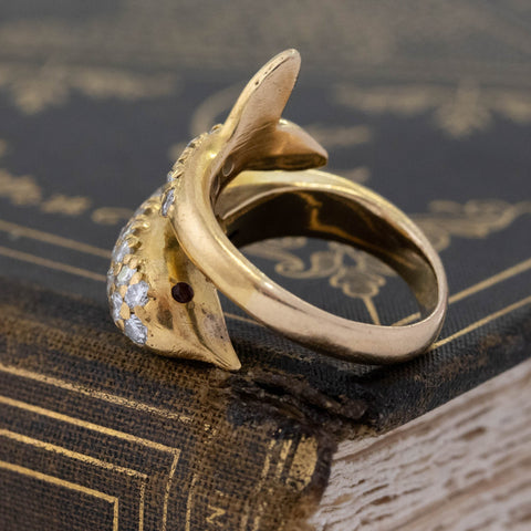 1.53ctw Diamond Dolphin Motif Ring
