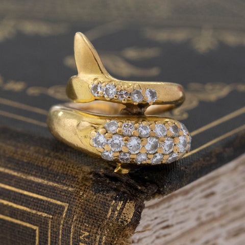 1.53ctw Diamond Dolphin Motif Ring