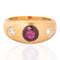 1.55ctw Diamond & Ruby Flush Set Trilogy Ring