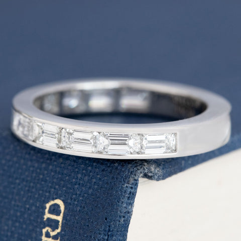 1.53ctw Emerald Cut Diamond Half-Eternity Band