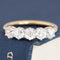 1.53ctw Old European Cut Diamond 5-Stone Half-Hoop Band