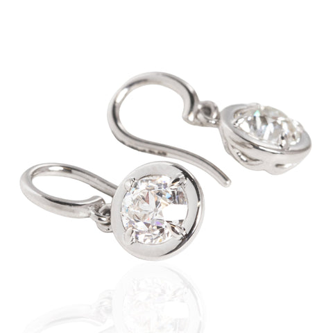 1.53ctw Old European Cut Diamond Drop Earrings