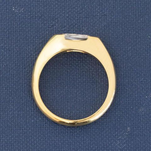 1.54ct Criss Cut Diamond Half-Bezel Solitaire
