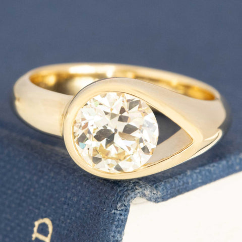 1.54ct Old European Cut Diamond Bezel Solitaire