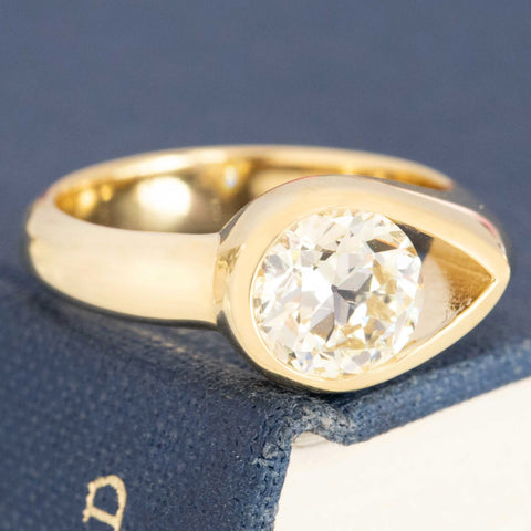 1.54ct Old European Cut Diamond Bezel Solitaire