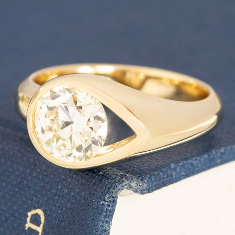 1.54ct Old European Cut Diamond Bezel Solitaire