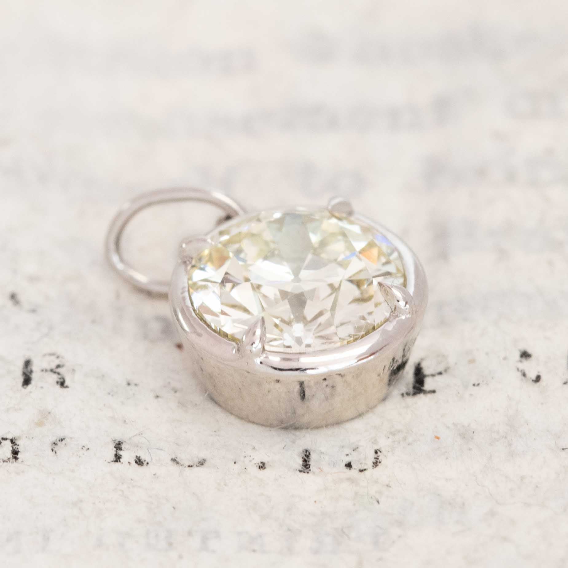 1.54ct Old European Cut Diamond Pendant, GIA S-T VVS2