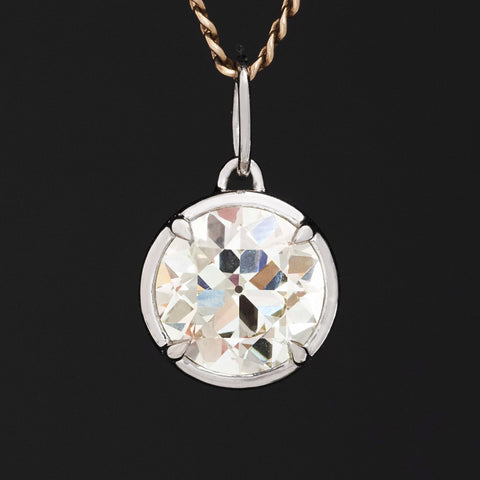 1.54ct Old European Cut Diamond Pendant, GIA S-T VVS2