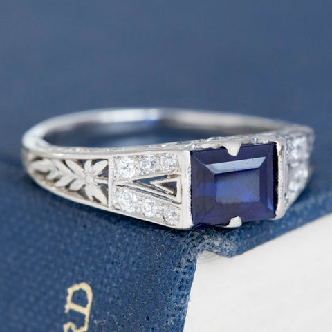 1.55ct Art Deco Sapphire & Diamond Ring, by Tiffany & Co.