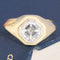 1.55ct Asscher Cut Diamond Bezel Solitaire