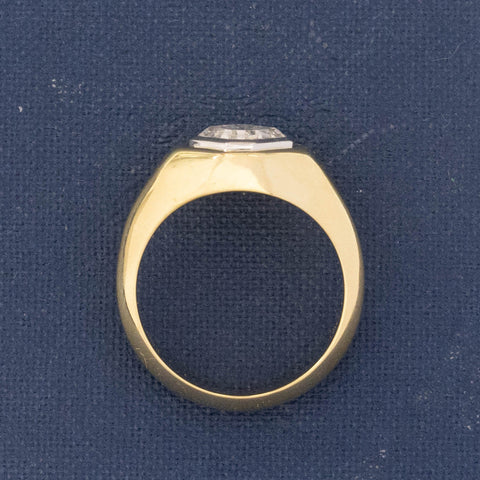 1.55ct Asscher Cut Diamond Bezel Solitaire