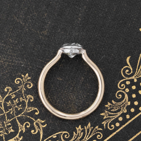 1.56ct (est) Old European Cut Diamond Bezel Conversion Solitaire