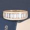 1.57ctw Vintage Graduated Baguette Cut Diamond Band