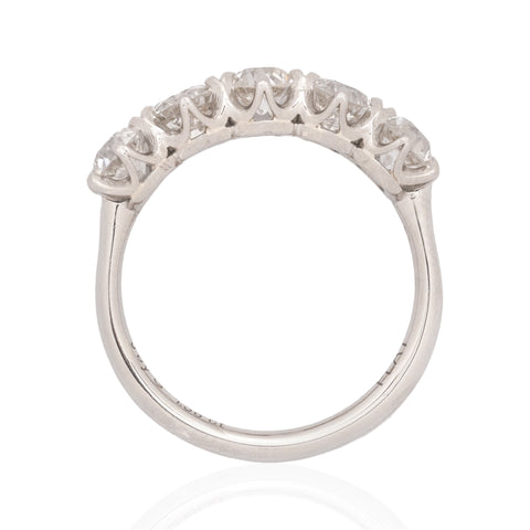 1.58ctw Old European Cut Diamond 5-Stone Band