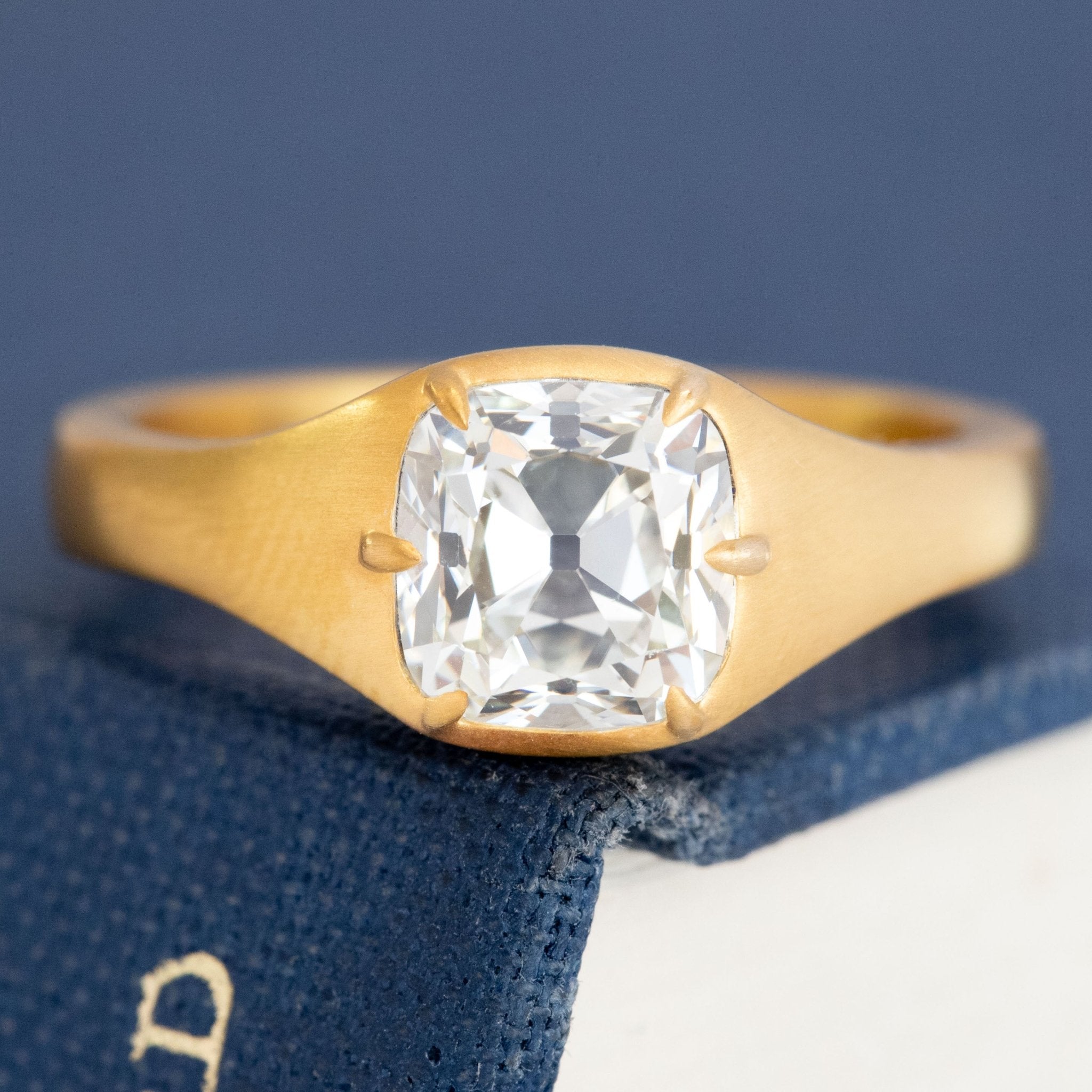 1.60ct Cushion Cut Diamond Collet Solitaire, GIA