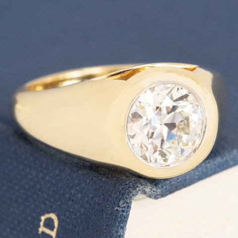 1.60ct Old European Cut Diamond Bezel Solitaire