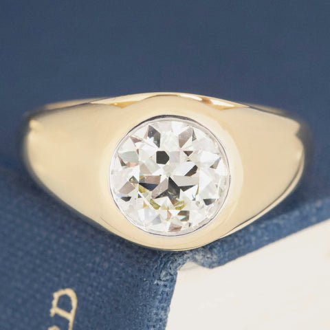 1.60ct Old European Cut Diamond Bezel Solitaire