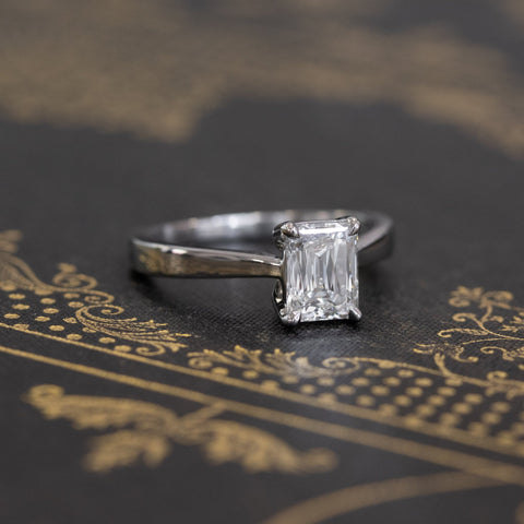 1.60ct Prince Step Cut Diamond Solitaire, GIA