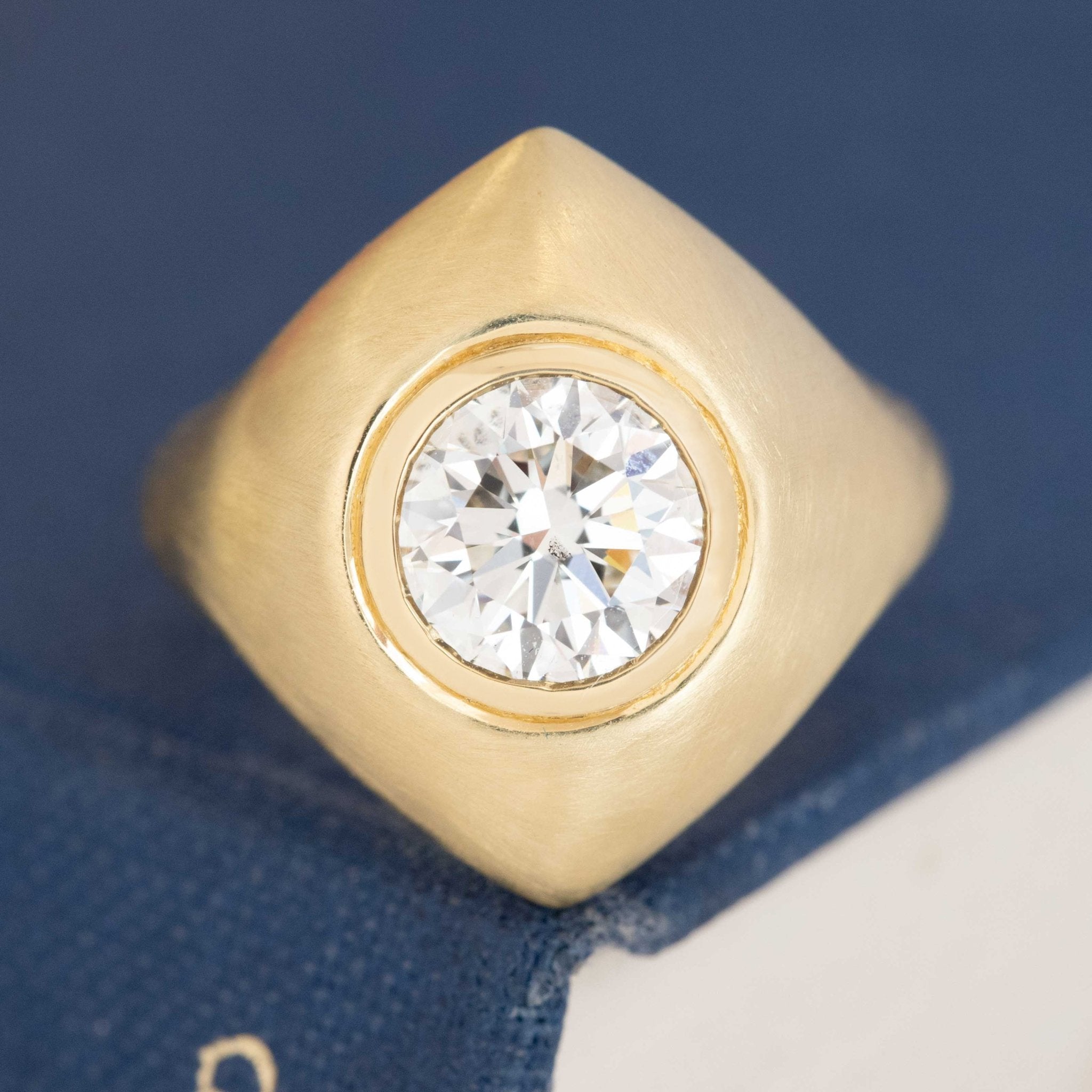 1.60ct Round Brilliant Cut Diamond Navette Solitaire, GIA