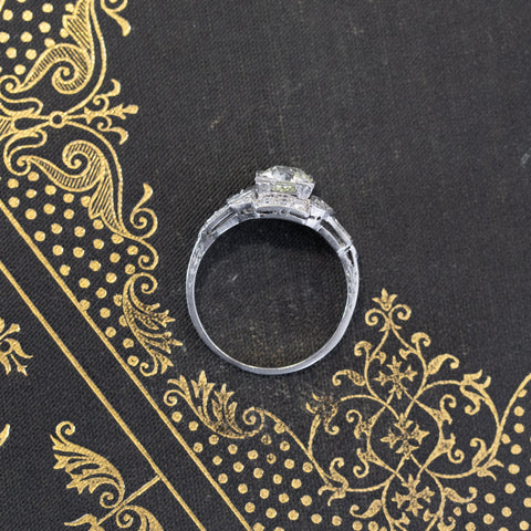 1.60ctw Edwardian Old European Cut Diamond Ring, GIA M VS