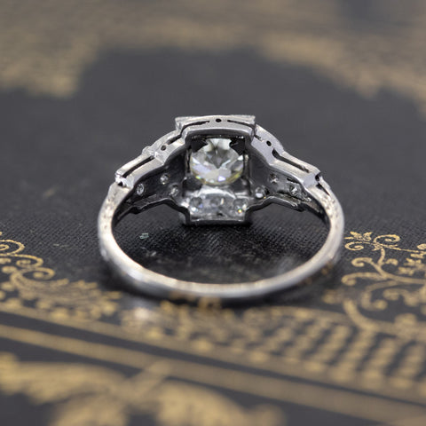 1.60ctw Edwardian Old European Cut Diamond Ring, GIA M VS