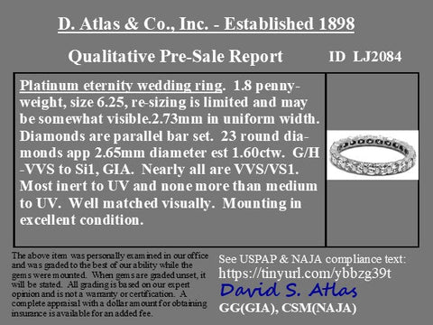 1.60ctw Round Brilliant Cut Diamond Eternity Band