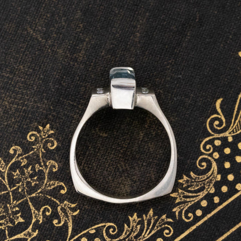 1.61ctw Aquamarine & Diamond Mod Ring