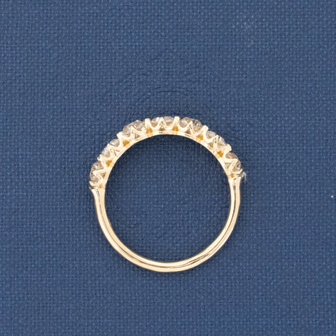 1.63ctw Old European Cut Diamond Half-Hoop Band