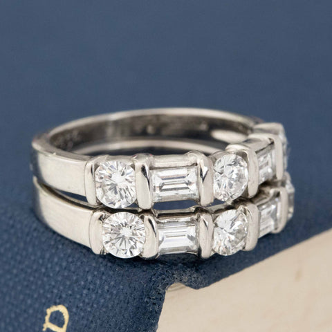 1.64ctw Mixed Cut Diamond Stacker Bands by KWIAT