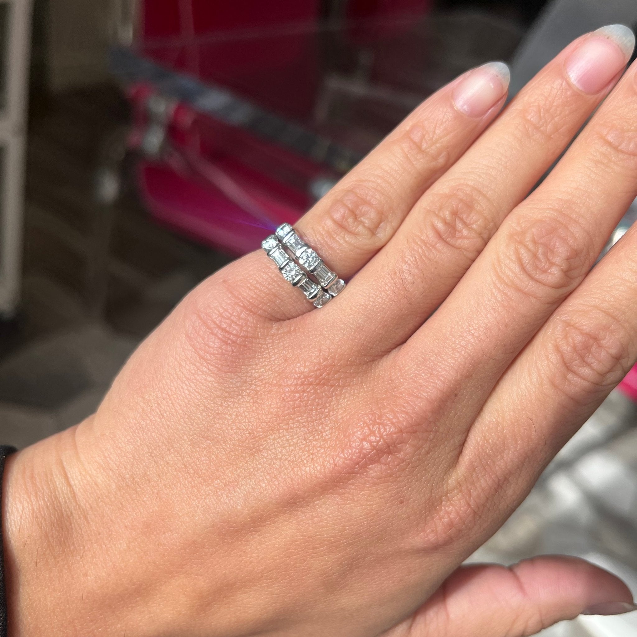 1.64ctw Mixed Cut Diamond Stacker Bands by KWIAT