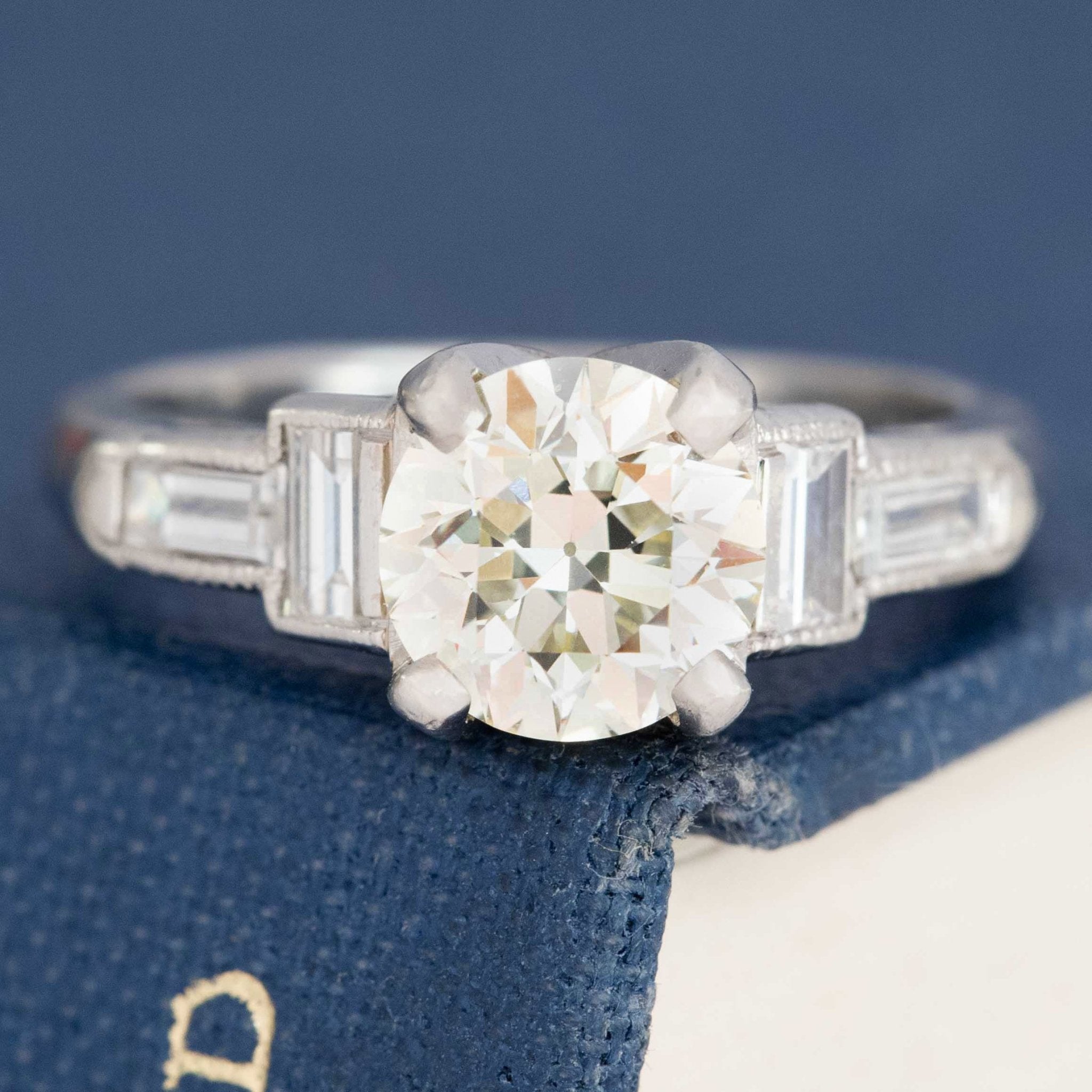 1.65ctw Art Deco Old European Cut Diamond Ring