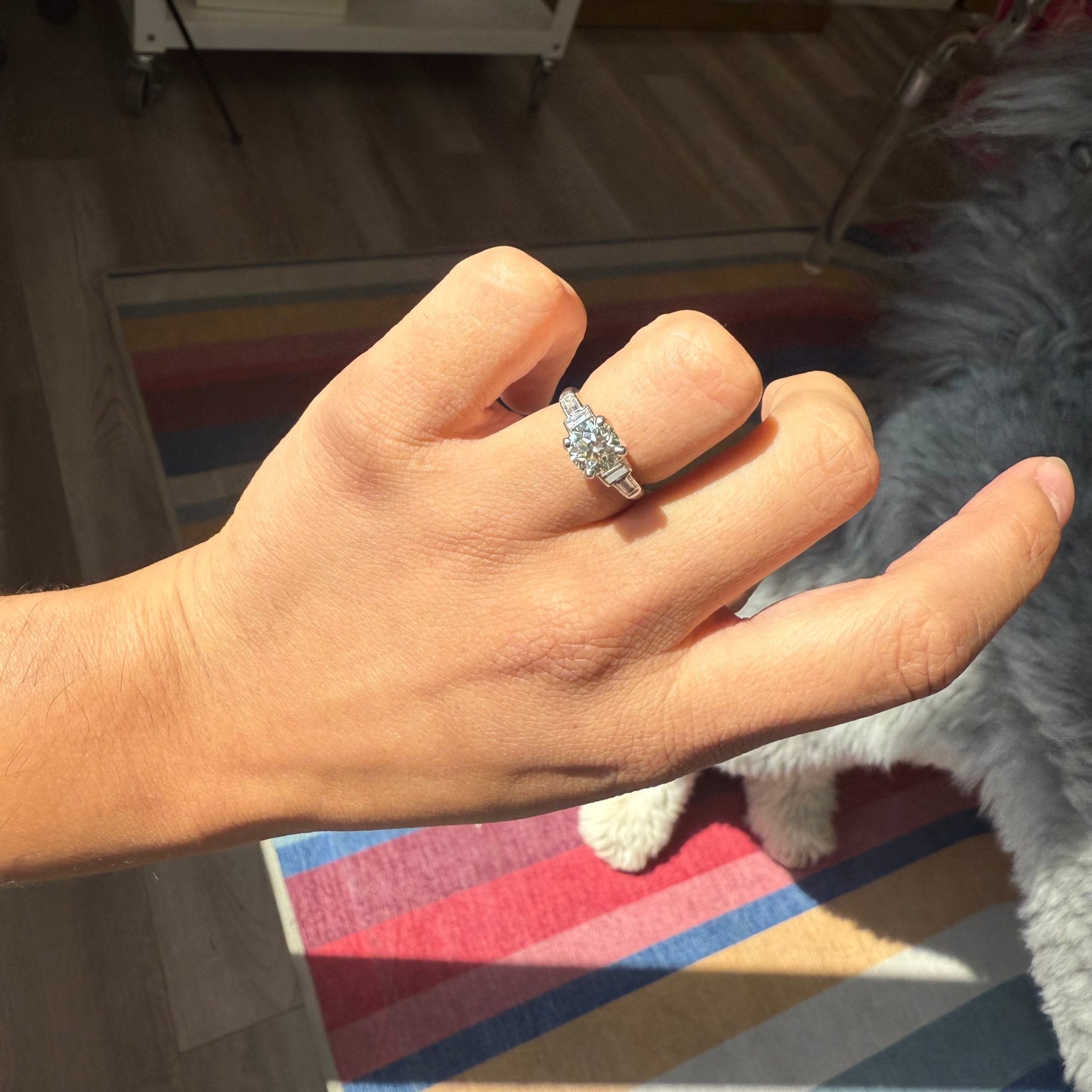 1.65ctw Art Deco Old European Cut Diamond Ring