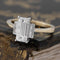 1.65ctw Elongated Step Cut Diamond Trilogy Ring, GIA E VVS2